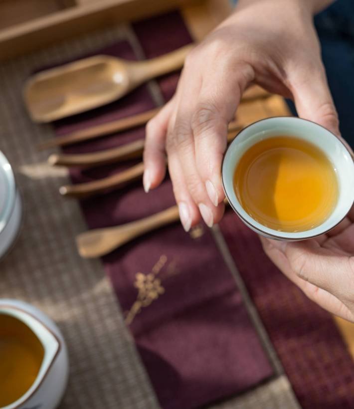 Chinese tea ceremony Photo in the room Chinese tea ceremony